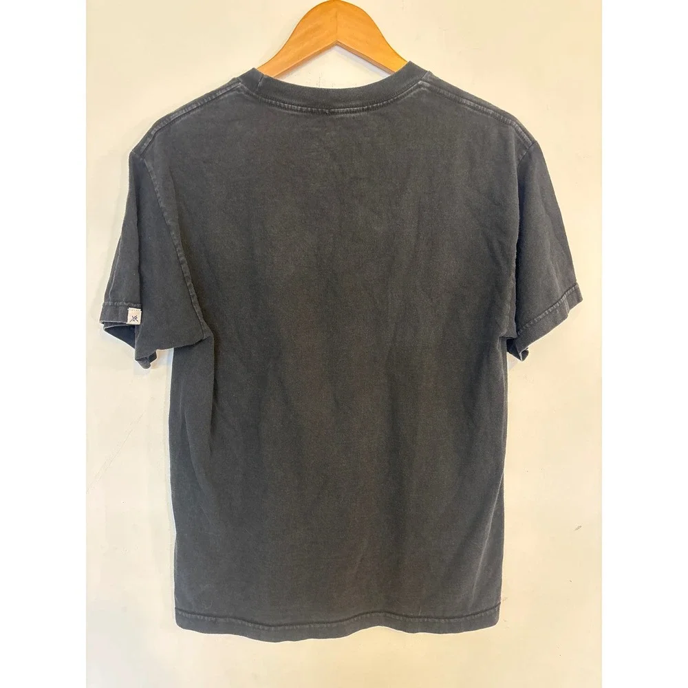 Young & Reckless Mens Graphic T-Shirt Black Stacked Logo Short Sleeve Size M